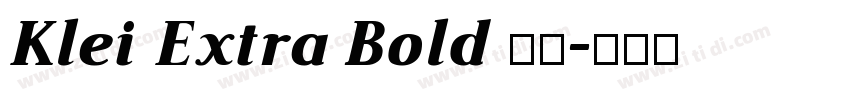 Klei Extra Bold 字体字体转换